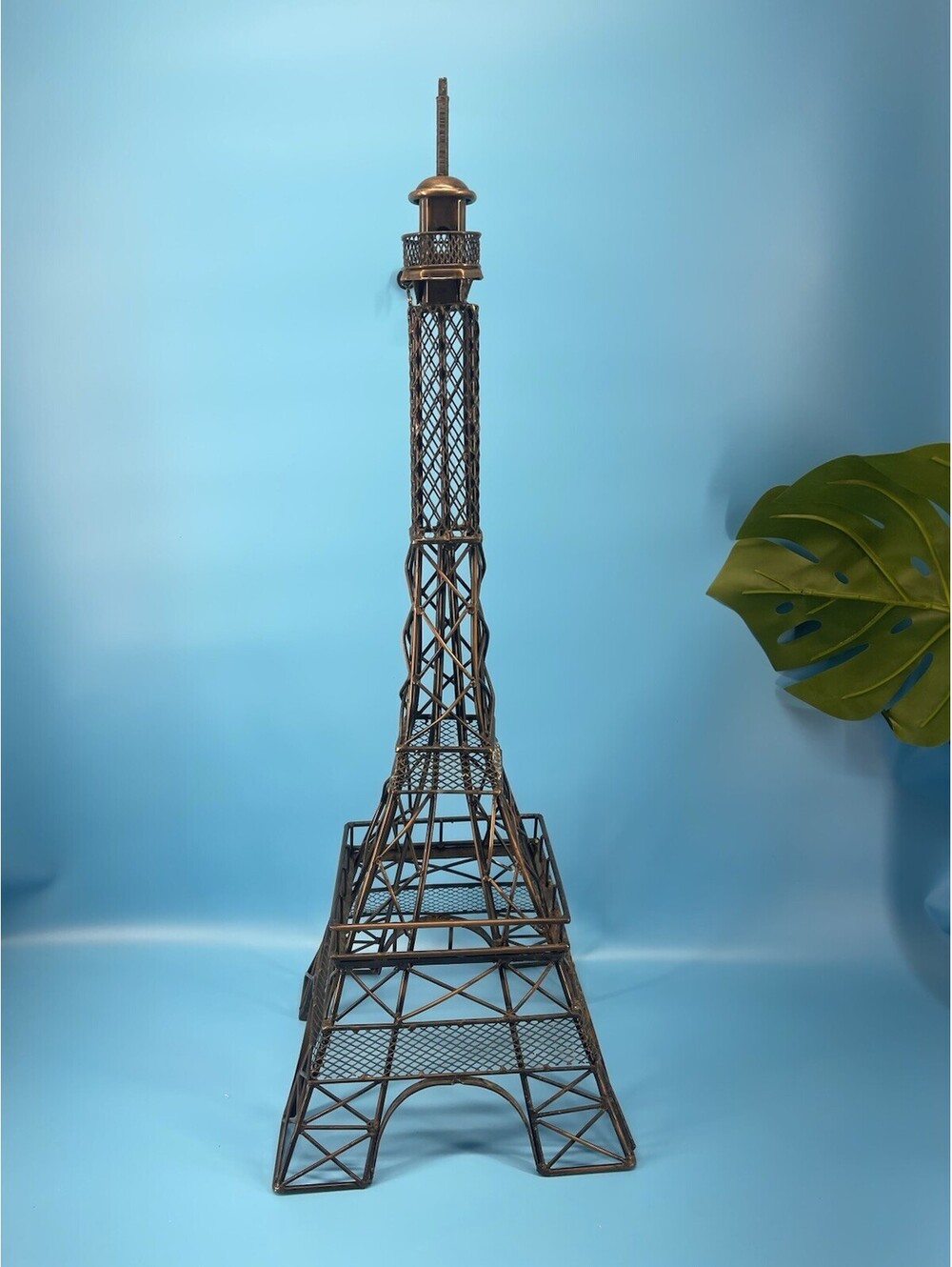 Beautiful Eiffel Tower Metal Decor Sculpture Large Vintage Style